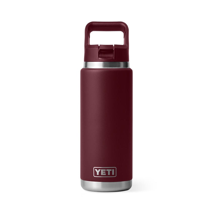 YETI Rambler 26 oz Water Bottle with Straw Cap Wild Vine Red