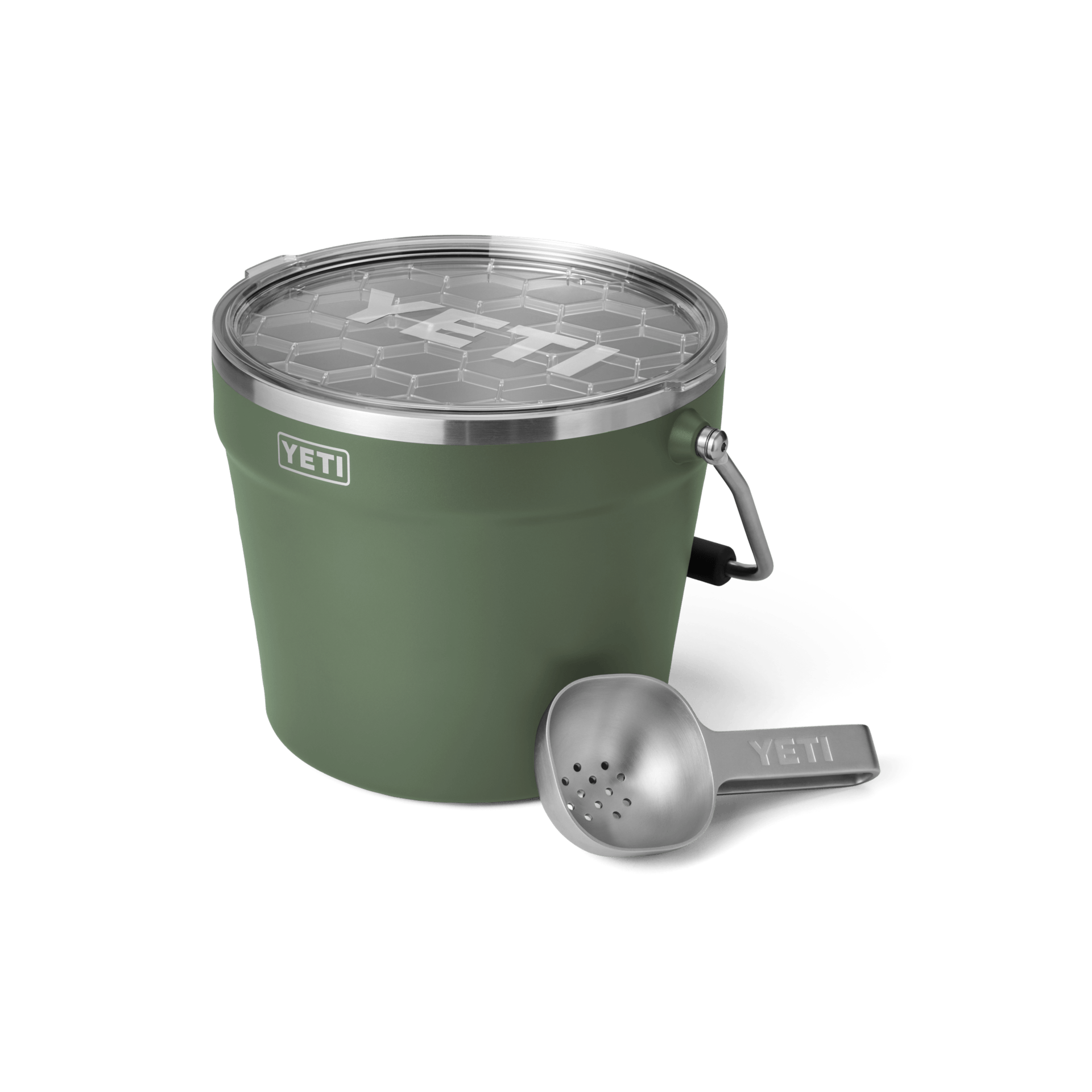 WORK 'n MORE - Yeti Rambler Beverage Bucket with Lid - Camp Green