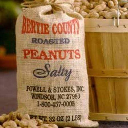 Bertie County Peanuts Bertie County Roasted in the Shell Salty Peanuts 2 lb Burlap Bag