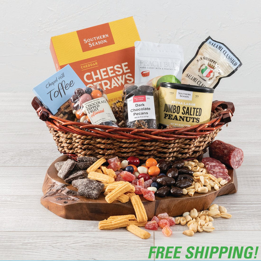 Sweet and Savory Valentine Basket – A Gift Basket Full by Carolina