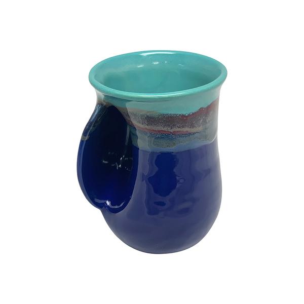 Clay in Motion Handwarmer Mug - Left Handed - Mystic Water - Mugs