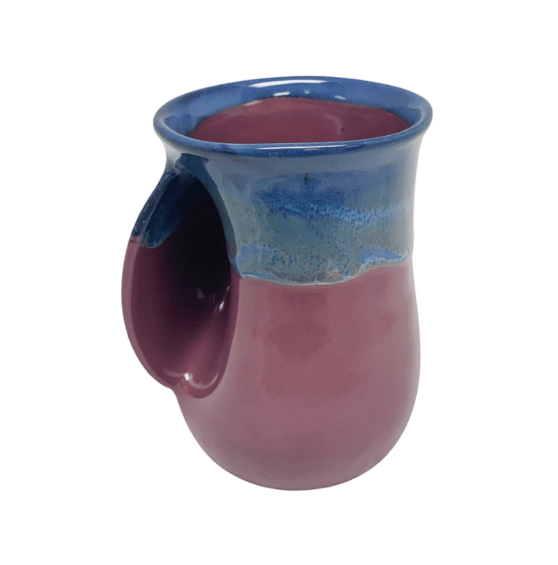 Clay in Motion Handwarmer Mug - Left Handed - Purple Passion - Mugs