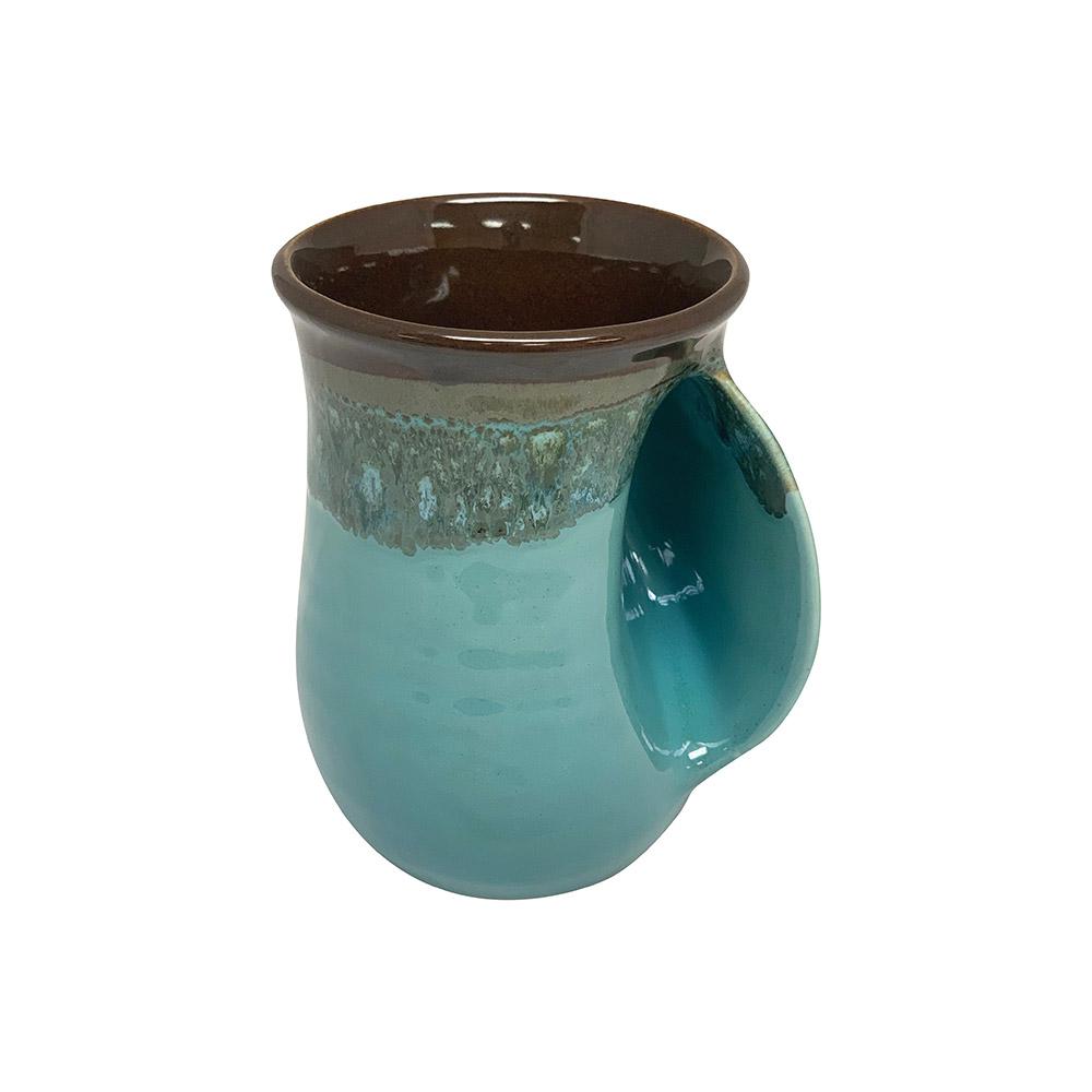 Clay in Motion Handwarmer Mug - Right Handed - Ocean - Mugs