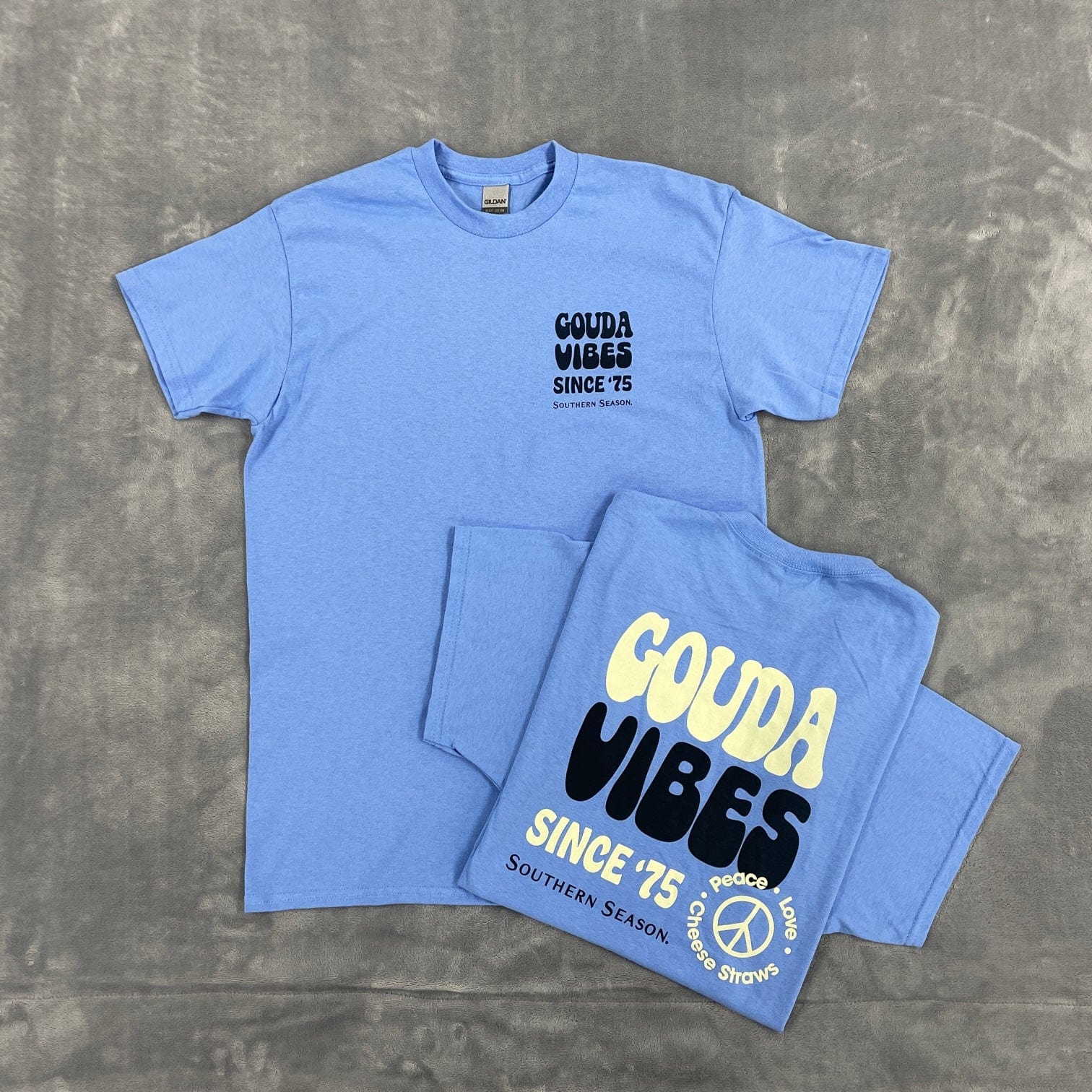 Southern Decorative T-Shirt - Gouda Vibes - Blue