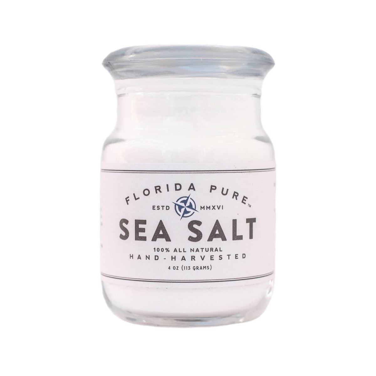 Florida Pure 100% All Natural Hand - Harvested Sea Salt 4 oz - BBQ Rub