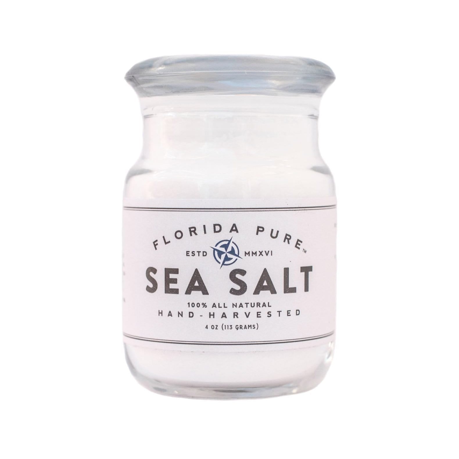 Florida Pure 100% All Natural Hand - Harvested Sea Salt 4 oz - BBQ Rub
