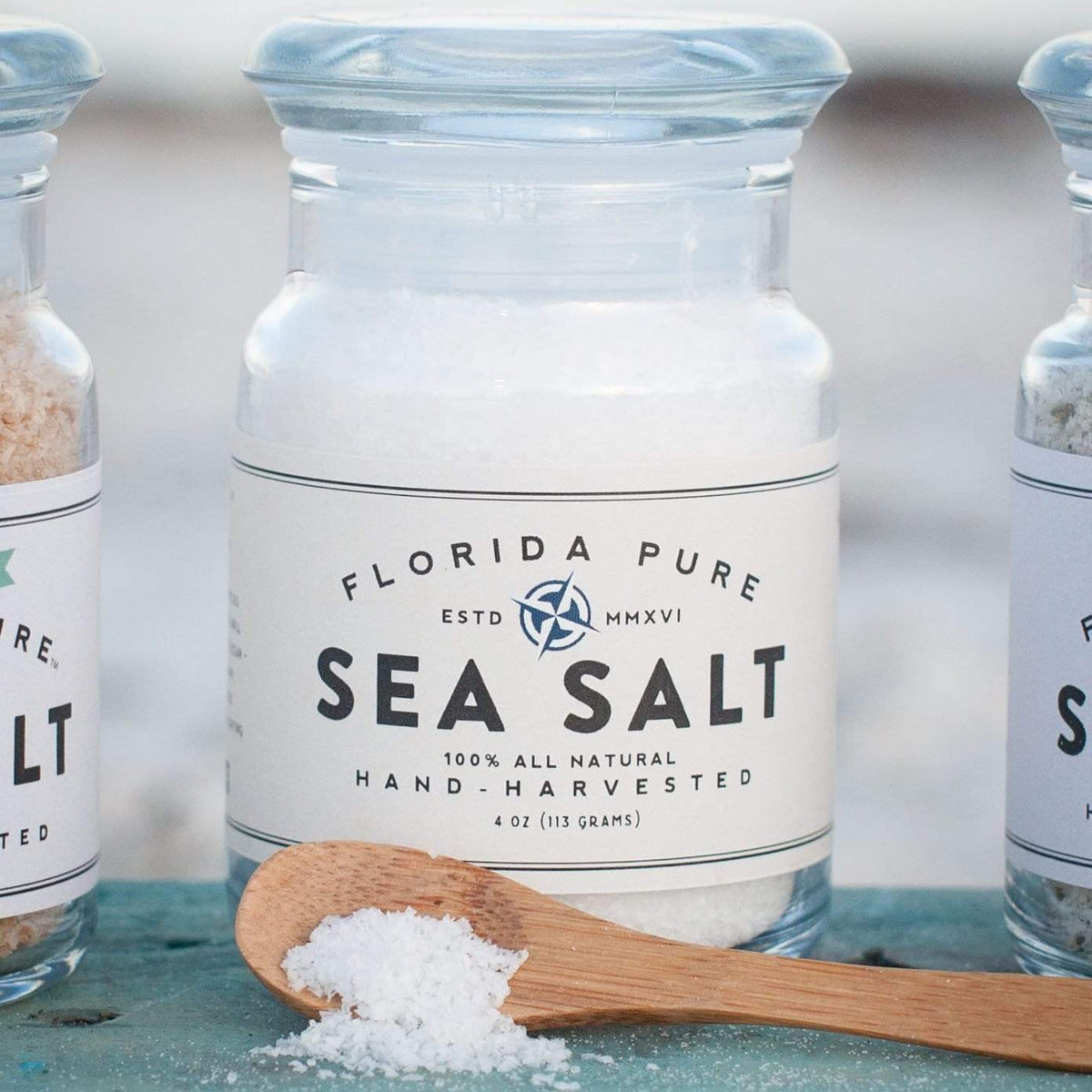 Florida Pure 100% All Natural Hand - Harvested Sea Salt 4 oz - BBQ Rub