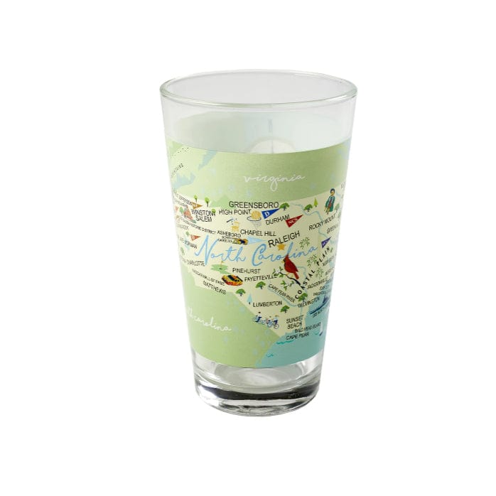Galleyware North Carolina 16 oz Pub Glass - North Carolina Gifts