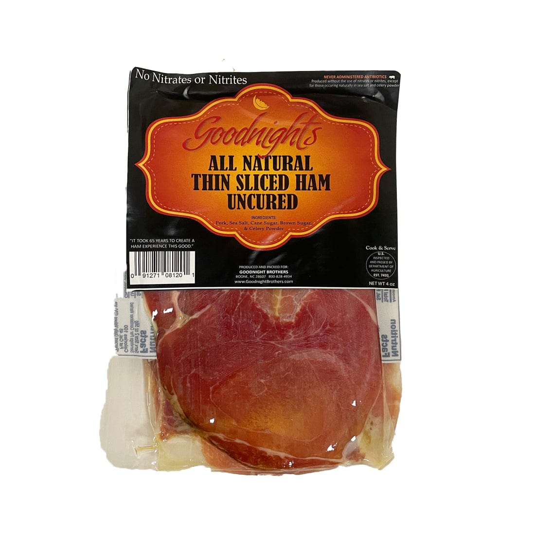 Goodnight’s All Natural Thin Sliced Ham Uncured 4 oz - Meat
