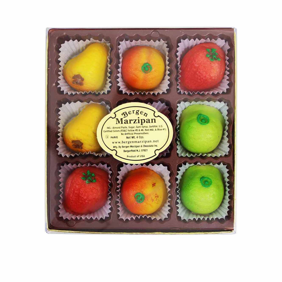 Marzipan Fruit Candy 9 pc Gift Box - Old Fashioned Candy