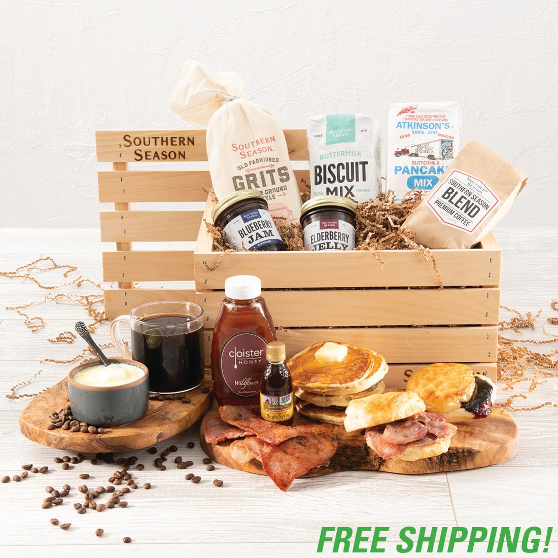 North Carolina Breakfast Crate with Ham - Gift Basket