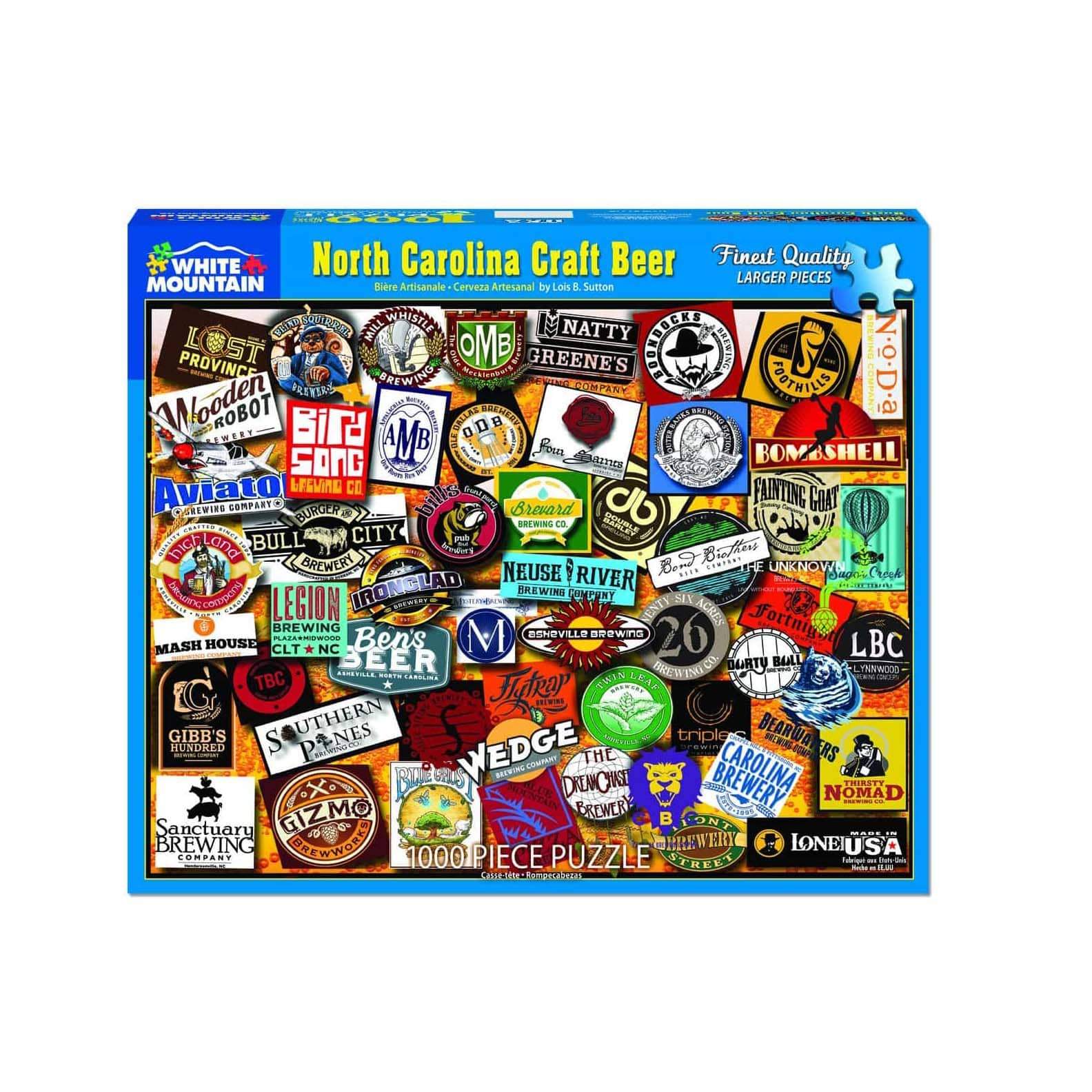 White Mountain Puzzles North Carolina Craft Beer 1,000 Piece Puzzle