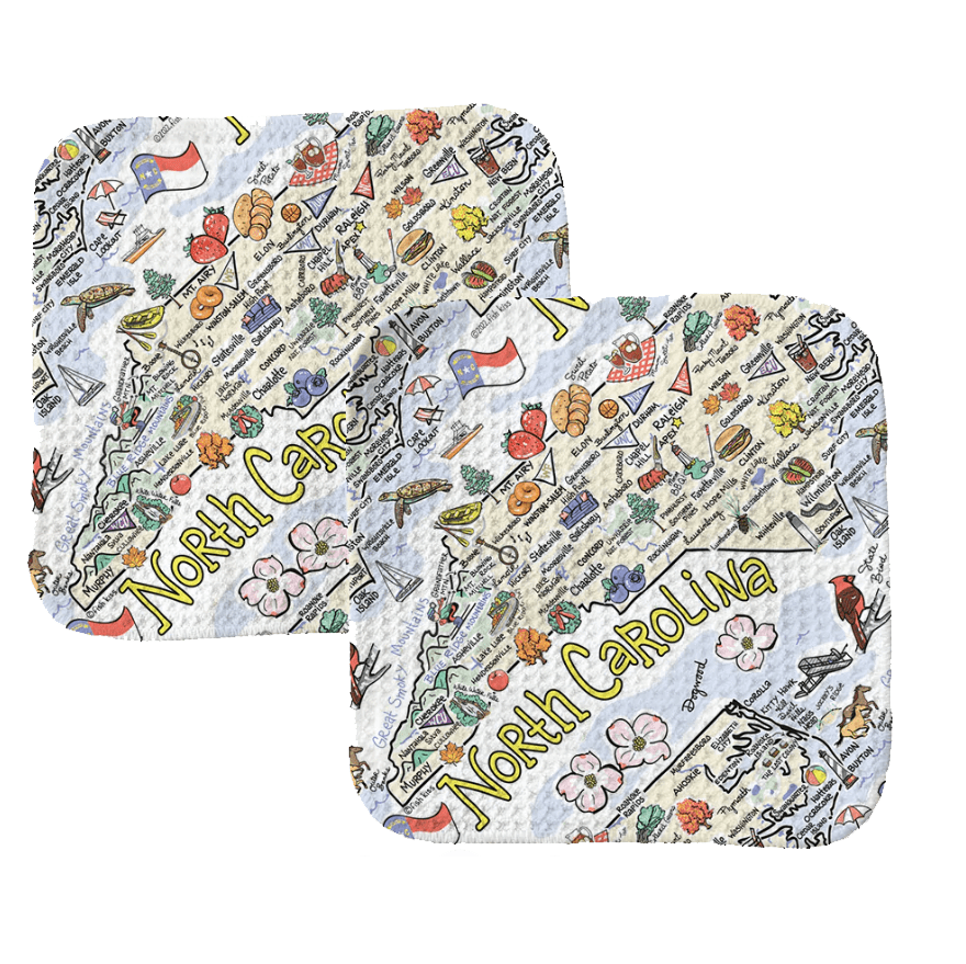 Fish Kiss North Carolina Mini Multi-Use Towel