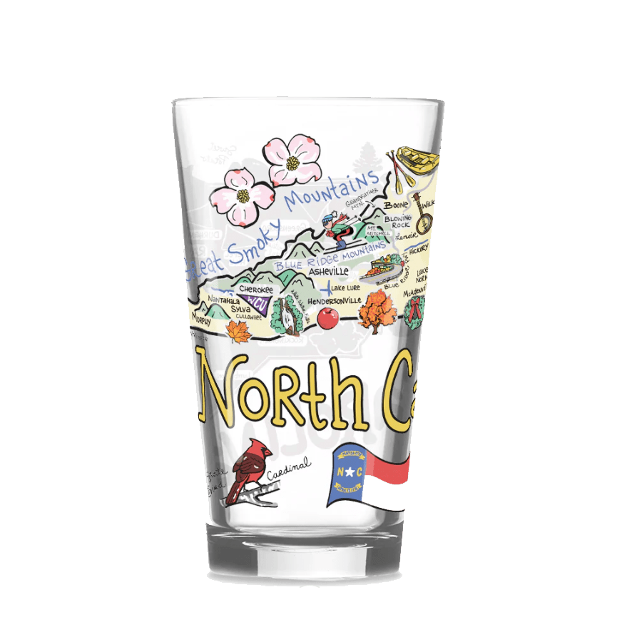 Fish Kiss North Carolina Pint Glass