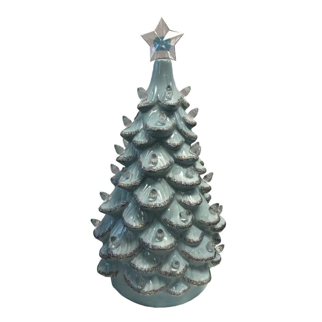 Santa's Workshop 14" University of North Carolina Ceramic Christmas Tree - Collegiate Decoration