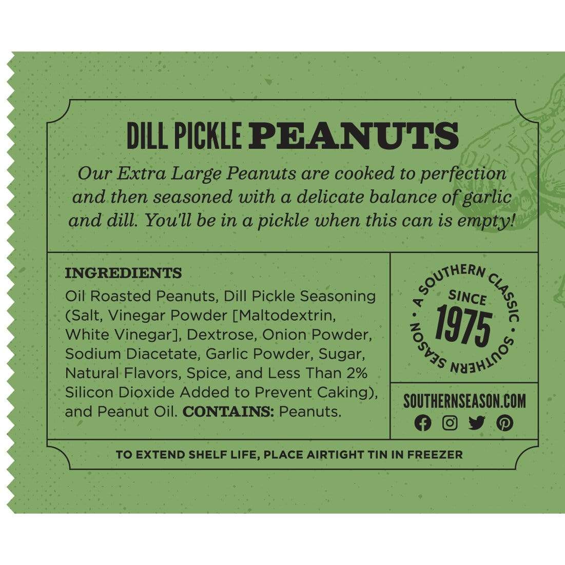 Southern Season Dill Pickle Peanuts 9 oz - Nuts