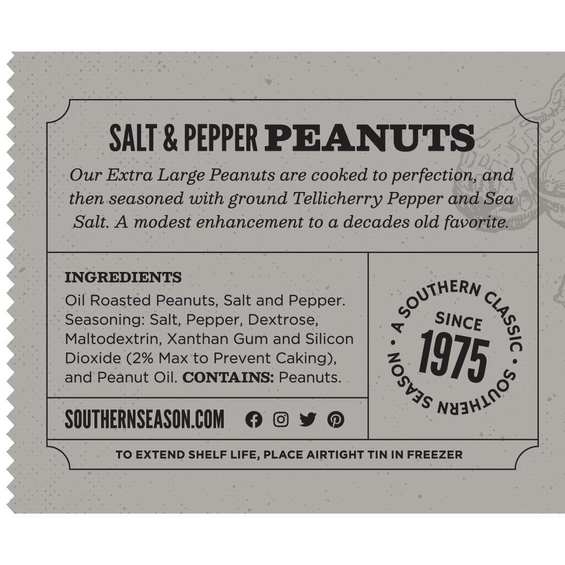 Southern Season Salt & Pepper Peanuts 10 oz - Nuts