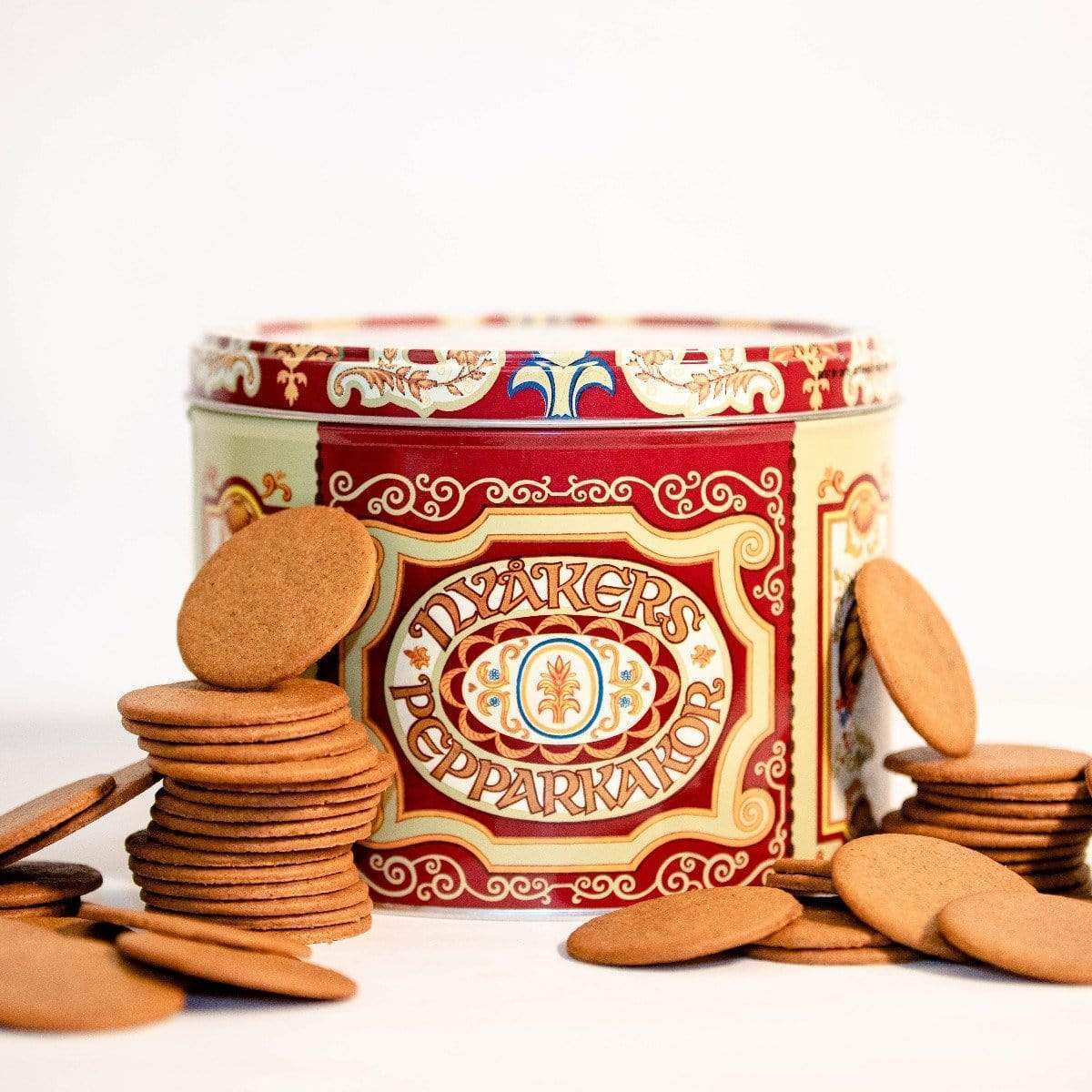 Nyakers Swedish Gingersnap Cookie Tin  XL 27 oz