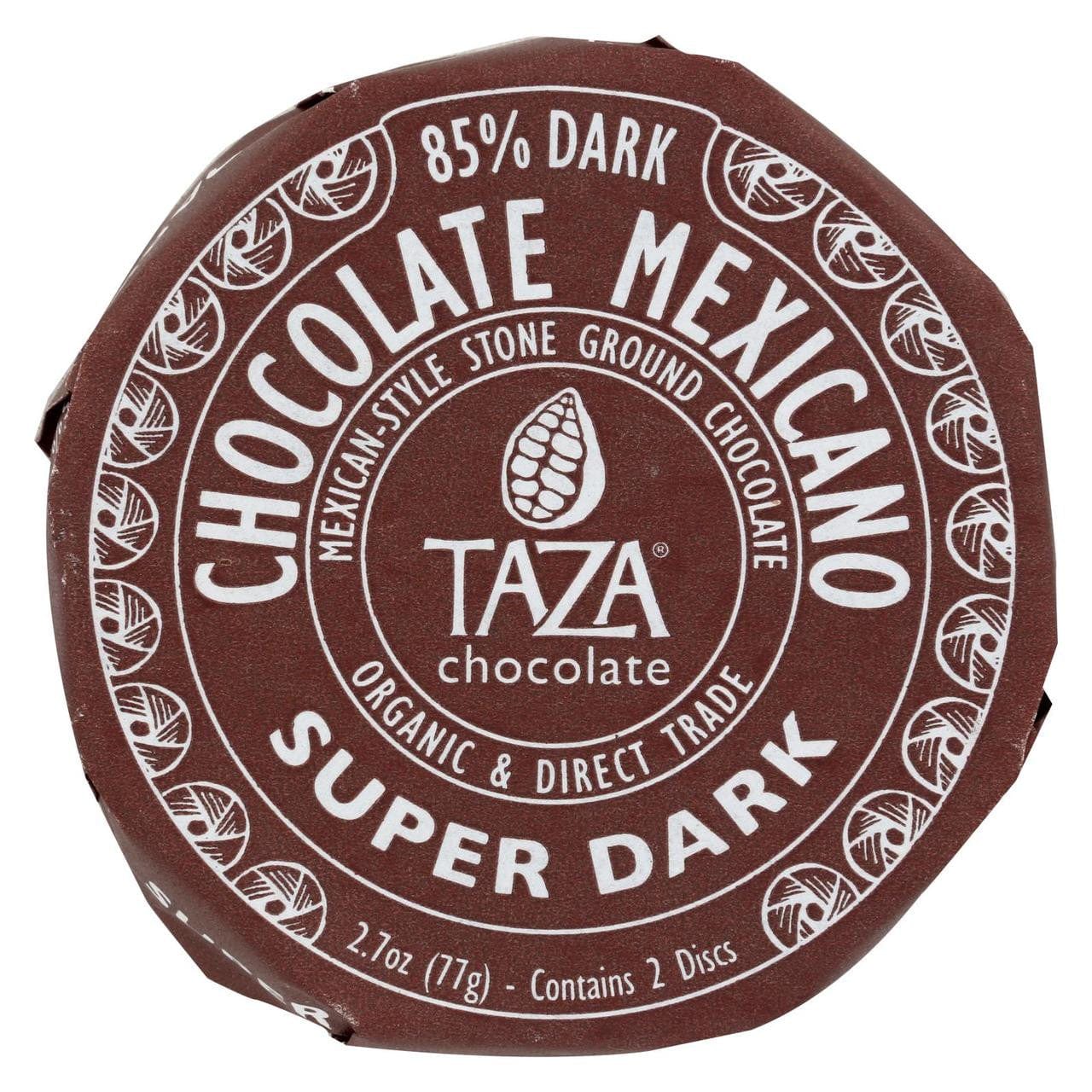 Silly Cow Farms Taza Chocolate Organic Chocolate Mexicano Super Dark 2.7 oz