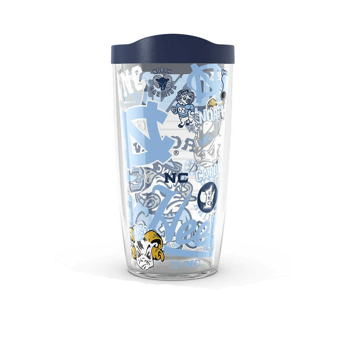 Tervis Tumbler Tervis Tumbler 16 oz North Carolina Tar Heels All Over Tumbler with Navy Lid